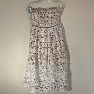 COPY - LULU’s Pinnacle of Prestige Ivory Lace Midi Dress